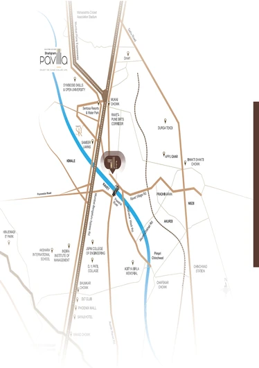 The Mile Ravet Prime Location Map on Ravet BRTS Main Road